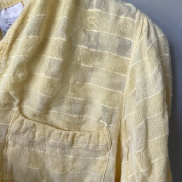 Vintage Blair Yellow Button Up Butter Yellow Womens Size Medium Lightweight - Picture 7 of 8